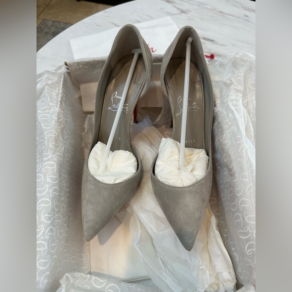 Christian Louboutin Shoes - Veau Velour Iriza 100 Pumps 36 Goose Christian Louboutin